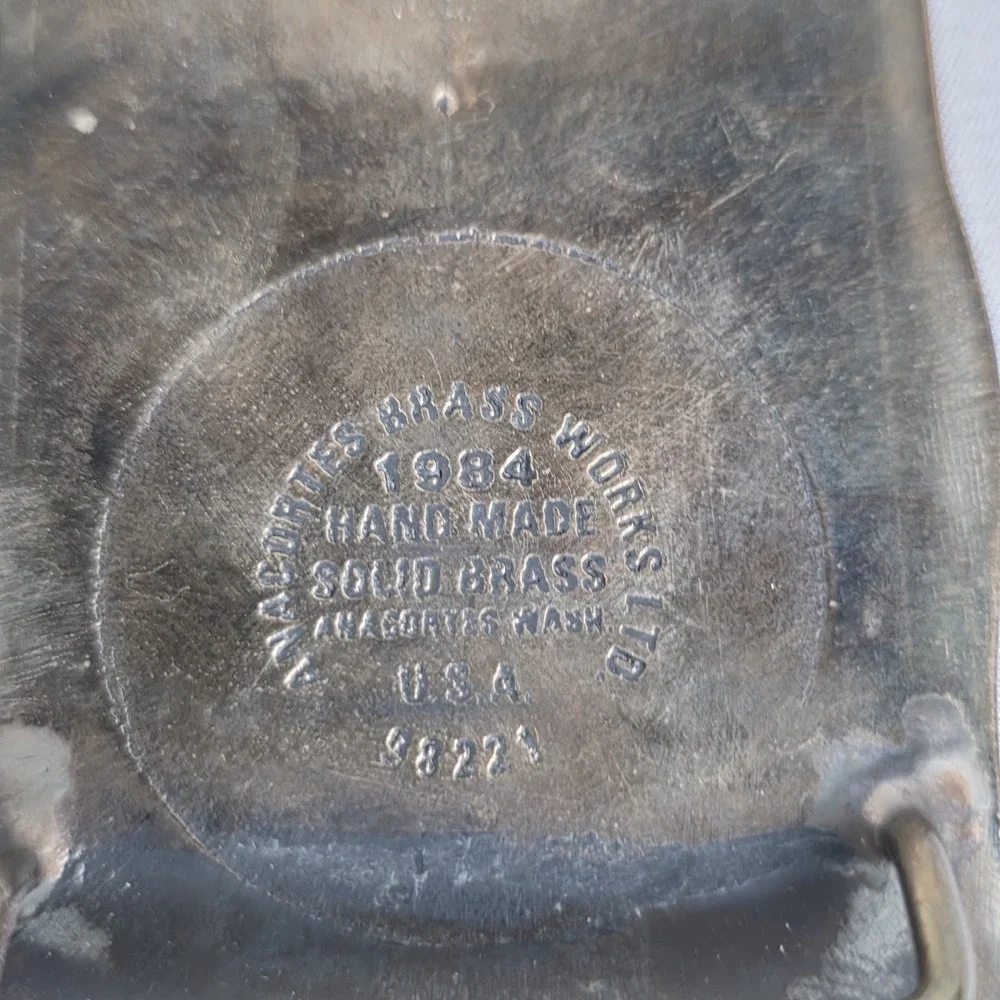Vintage MAPCO‎ Belt Buckle North Pole Oil Refinery Solid Brass Anacortes 1980's